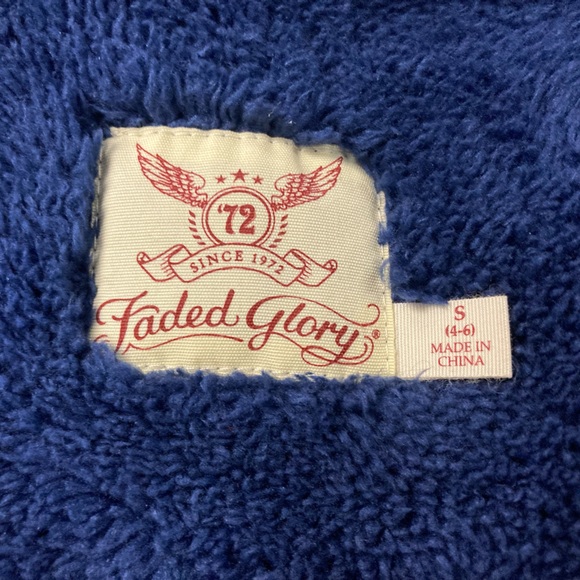 💛TODAY***$13***Faded Glory navy blue full-zip, hooded fleece. - Picture 2 of 3